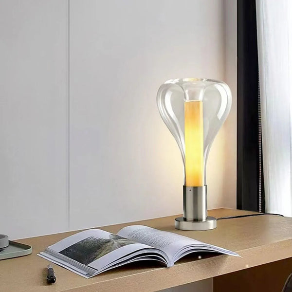 Viretta Ambient Glow Lava Flow Table Lamp Calming Art Design