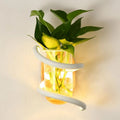 VASELUX Wooden Wall Lamp With Integrated LED And Vase Accent