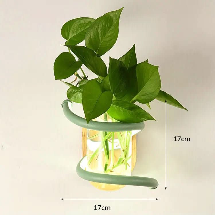 VASELUX Wooden Wall Lamp With Integrated LED And Vase Accent