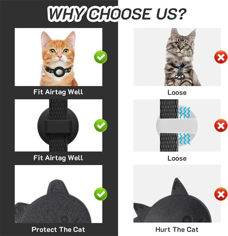 Velvetail Softcub Reflective Cat Collar With Airtag Holder And Bell