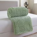 VELVETERRA Plush Velvet Blanket In Waffle Texture For Cozy Warmth