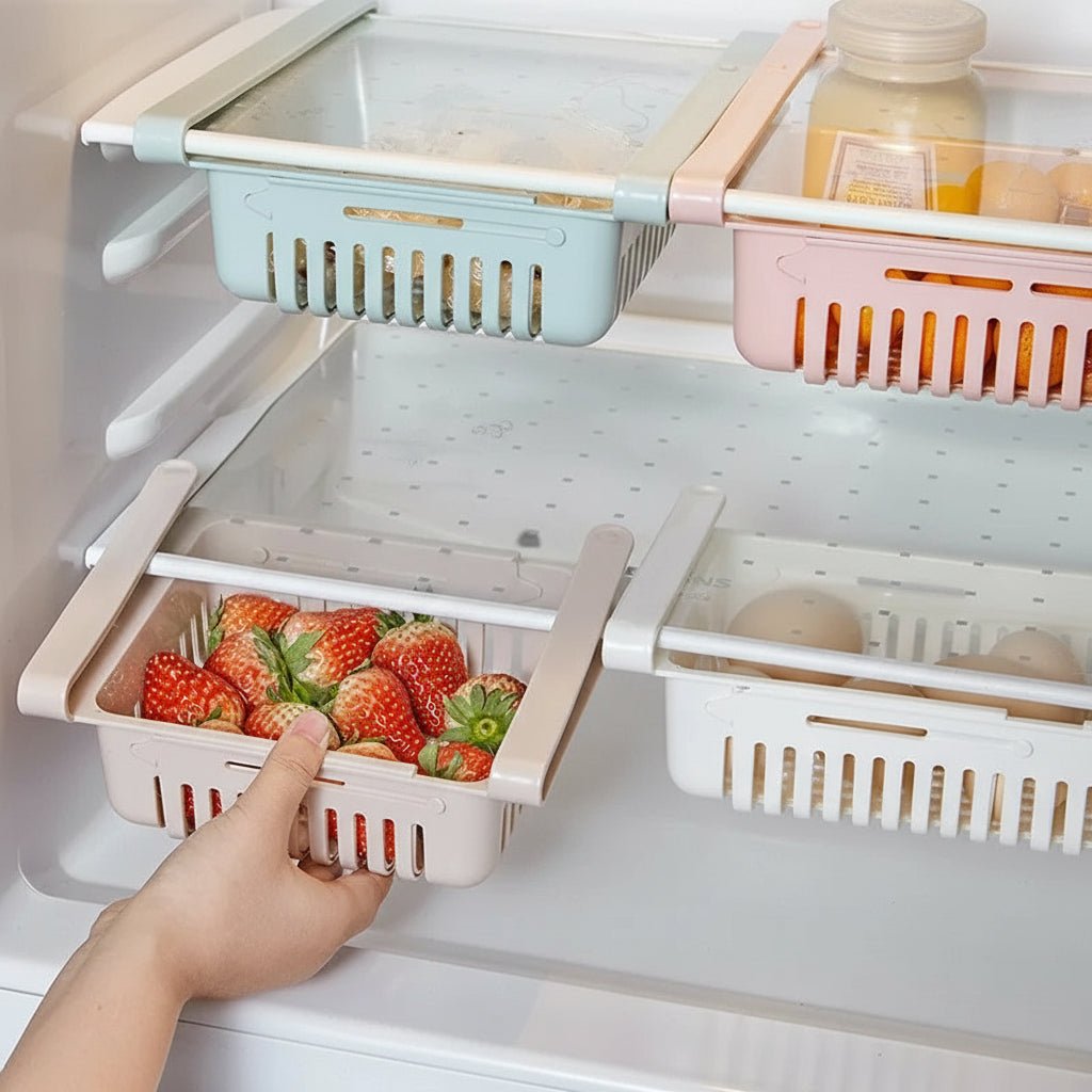 VENTIDRAW Expandable Under Shelf Refrigerator Drawer For Kitchen Storage