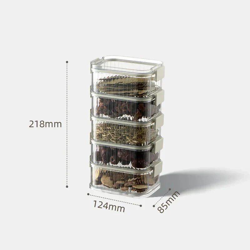 VERTISPICE Multi-Layer Stackable Spice Jars For Fresh Organized Kitchen Storage