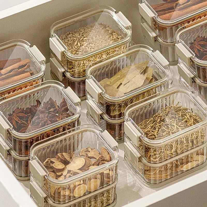 VERTISPICE Multi-Layer Stackable Spice Jars For Fresh Organized Kitchen Storage