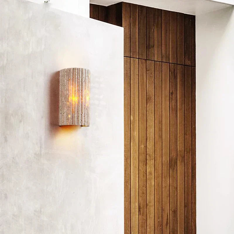 Aurora Natural Stone Wall Light With Warm Indoor Glow For Cozy Homes