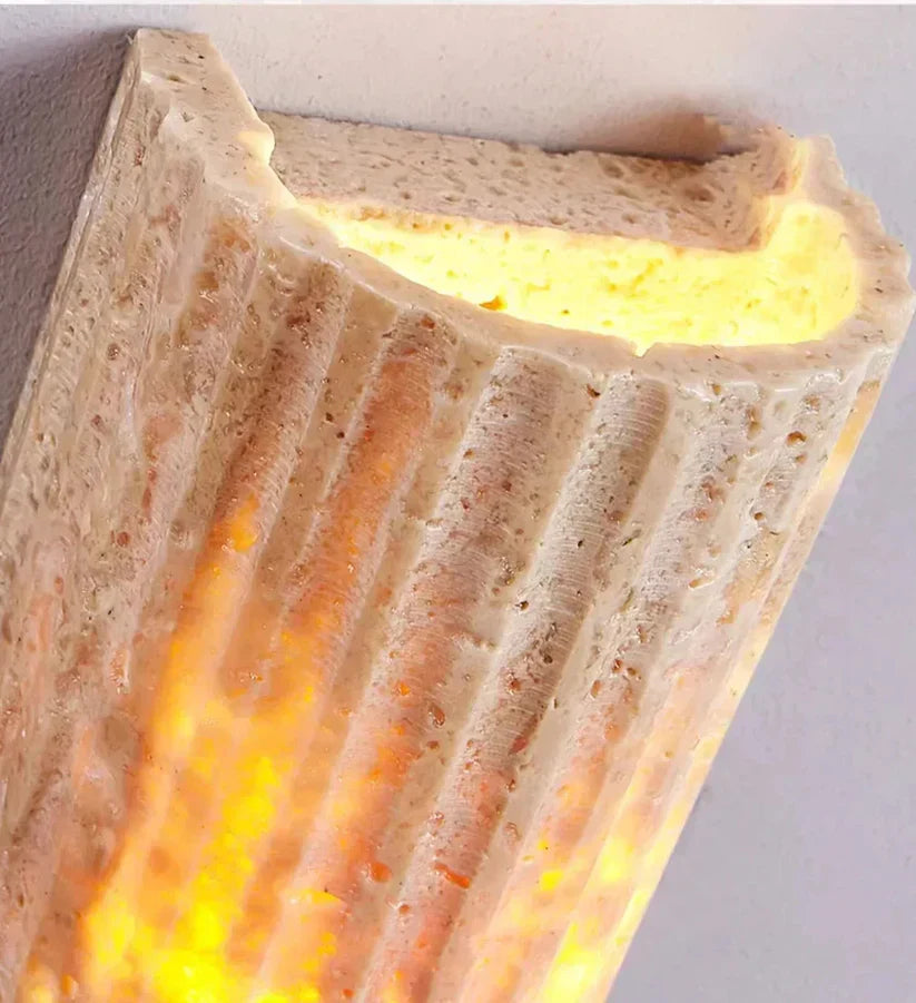 Aurora Natural Stone Wall Light With Warm Indoor Glow For Cozy Homes
