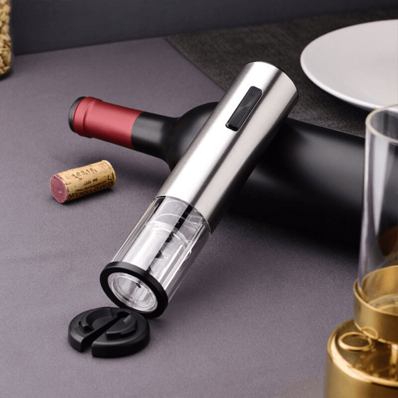Vinolux 4-In-1 Electric Opener For Wine With Aerator Corkscrew Vacuum Stopper Foil Cutter