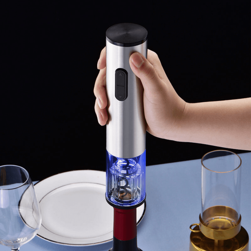 Vinolux 4-In-1 Electric Opener For Wine With Aerator Corkscrew Vacuum Stopper Foil Cutter