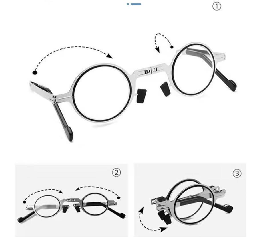 VisionFold Ultralight Foldable Reading Glasses With Scratch Resistant Lenses