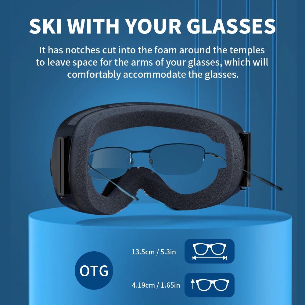 Vistaswitch Goggles For Skiing With Interchangeable Lenses And UV400 Anti Fog