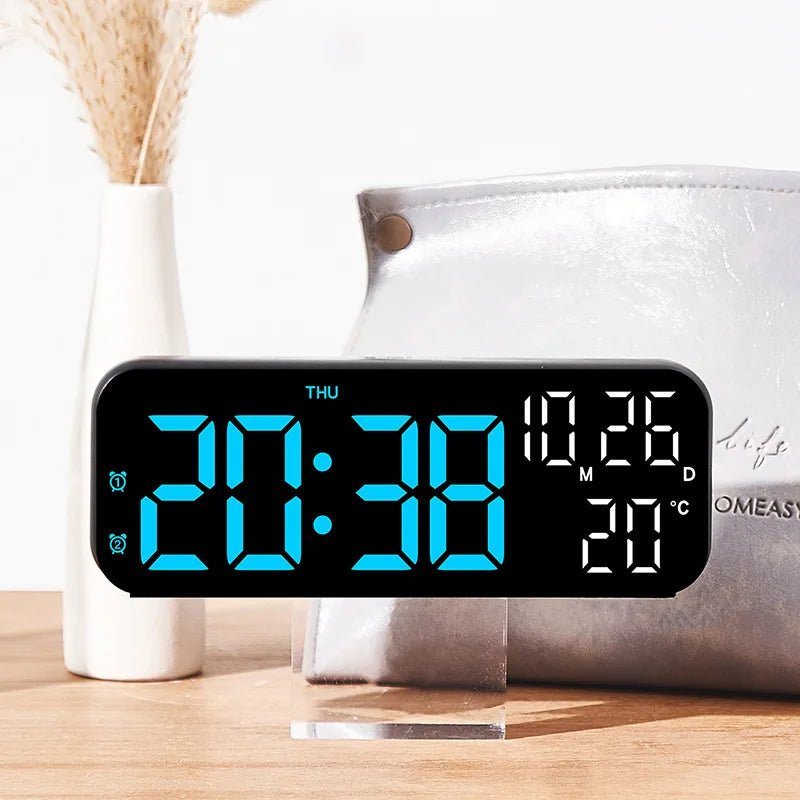 VOXSYNC Alarm Clock With LED Display And Temperature Readout And Voice Activation
