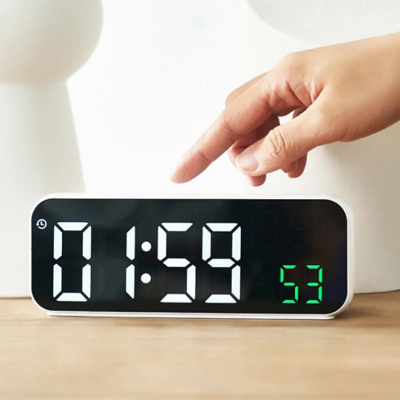 VOXSYNC Alarm Clock With LED Display And Temperature Readout And Voice Activation