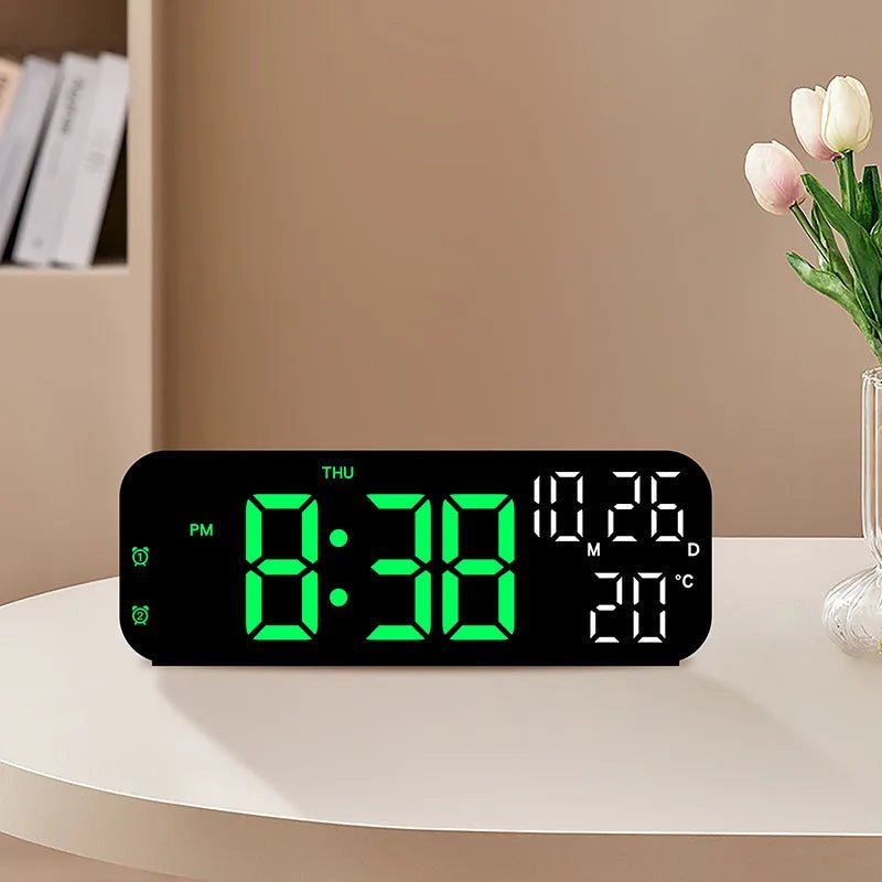 VOXSYNC Alarm Clock With LED Display And Temperature Readout And Voice Activation