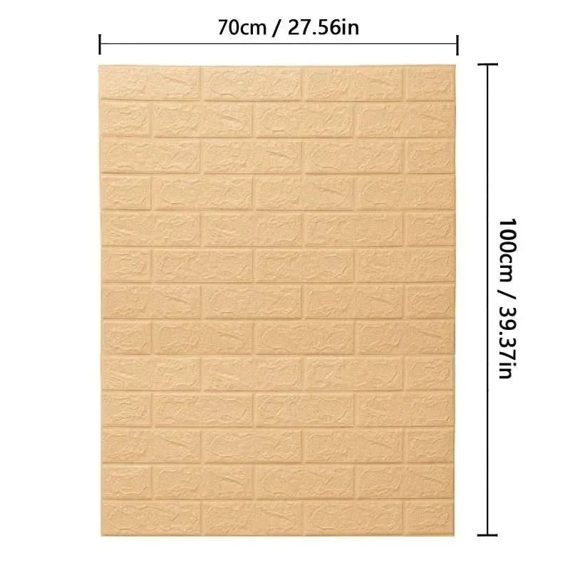 WALLFORM 3D Foam Brick Pattern Wall Covering For Interiors