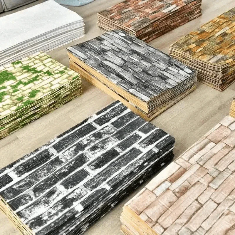 WALLFORM 3D Foam Brick Pattern Wall Covering For Interiors