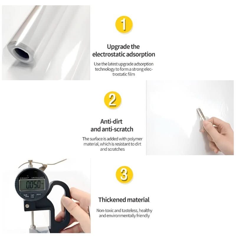 WallShield Transparent Wall Guard With Electrostatic Adhesion