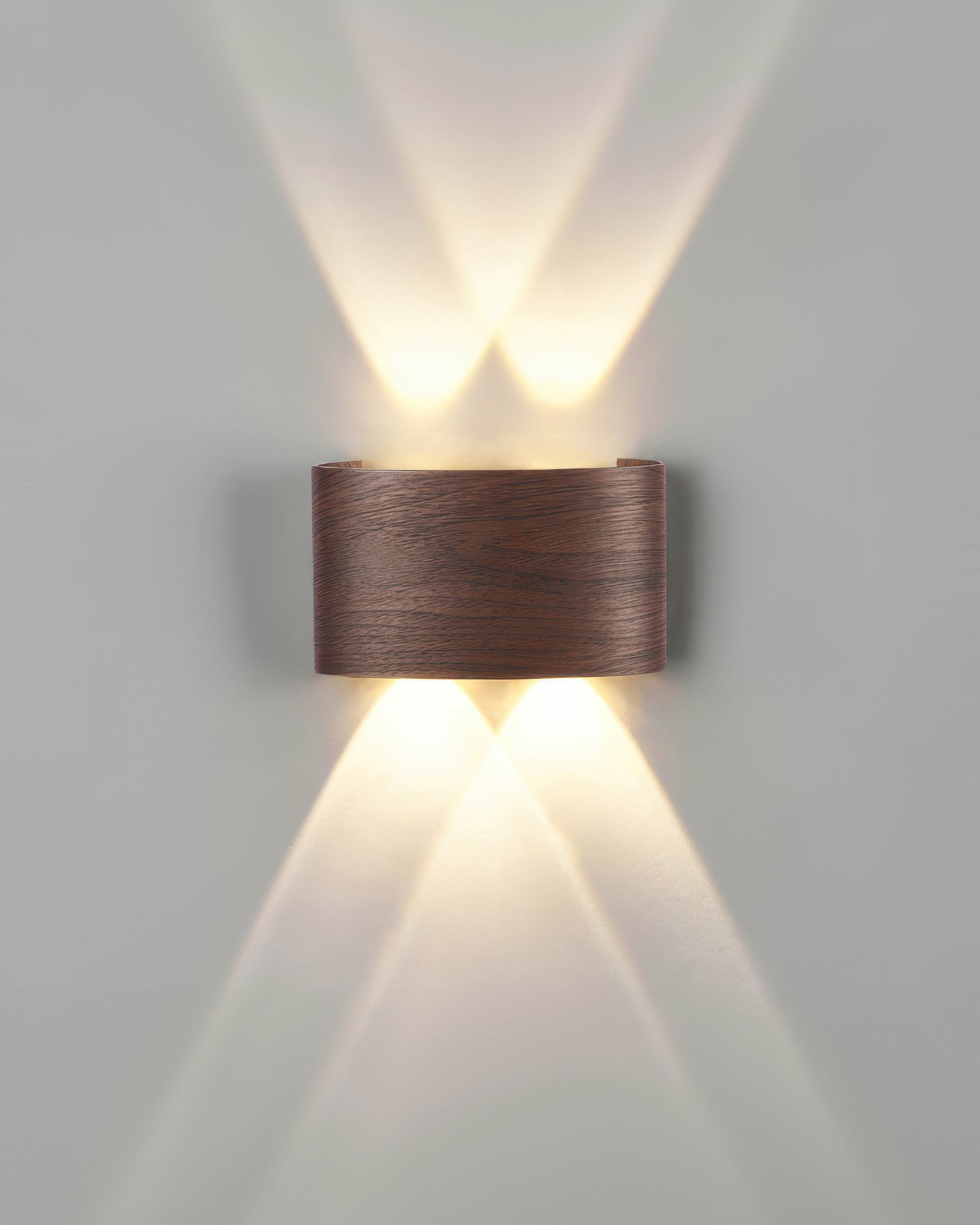 Lumina Woodgrain Outdoor LED Wall Sconce With Weather Resistant Finish