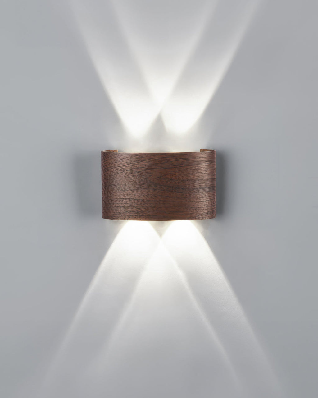 Lumina Woodgrain Outdoor LED Wall Sconce With Weather Resistant Finish