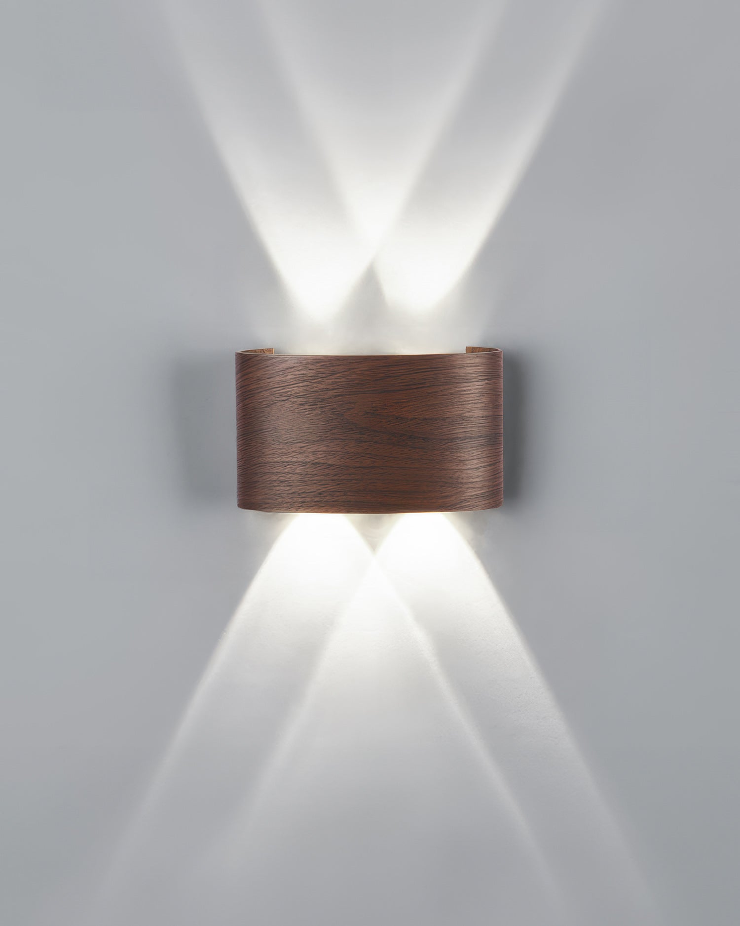 Lumina Woodgrain Outdoor LED Wall Sconce With Weather Resistant Finish