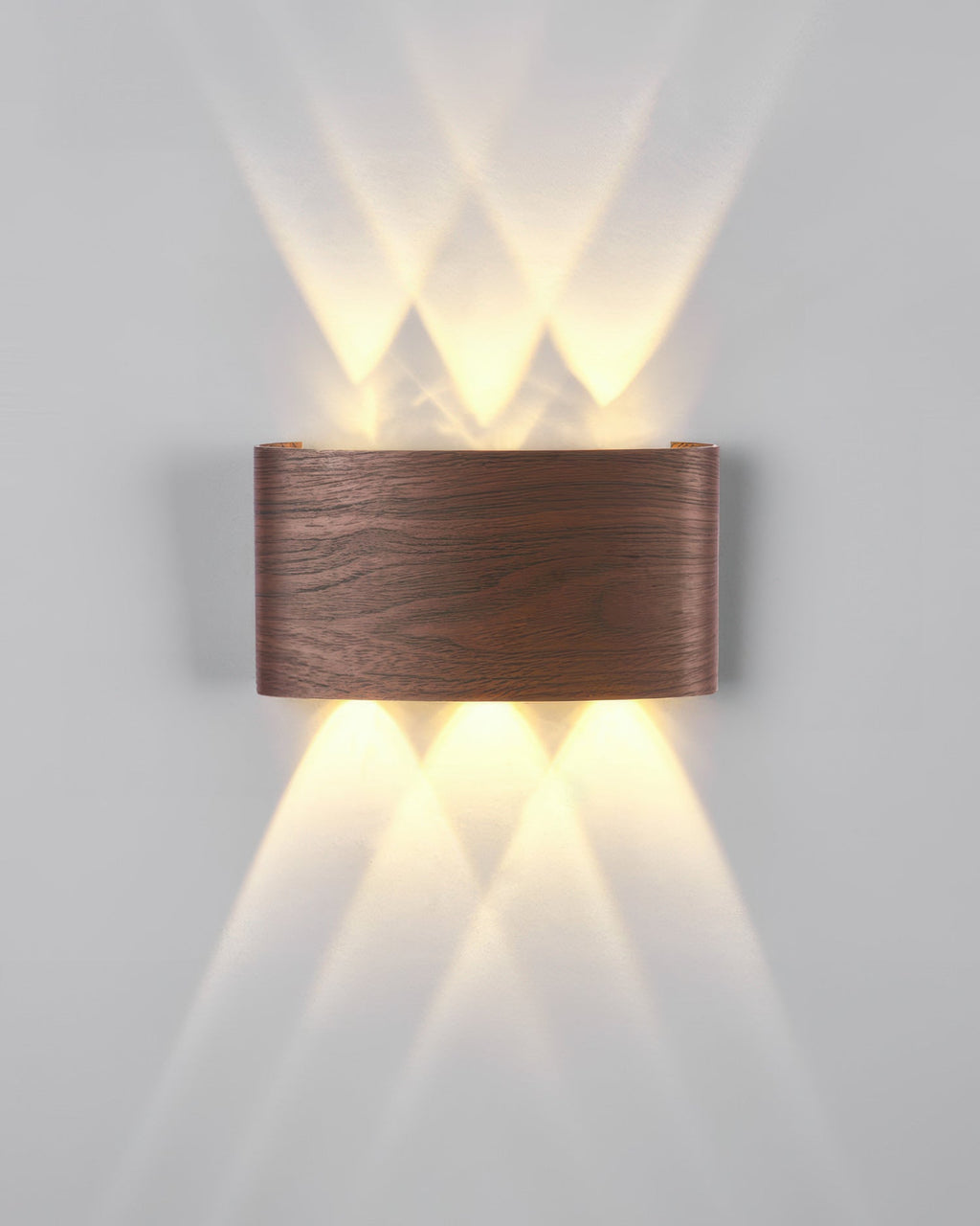 Lumina Woodgrain Outdoor LED Wall Sconce With Weather Resistant Finish