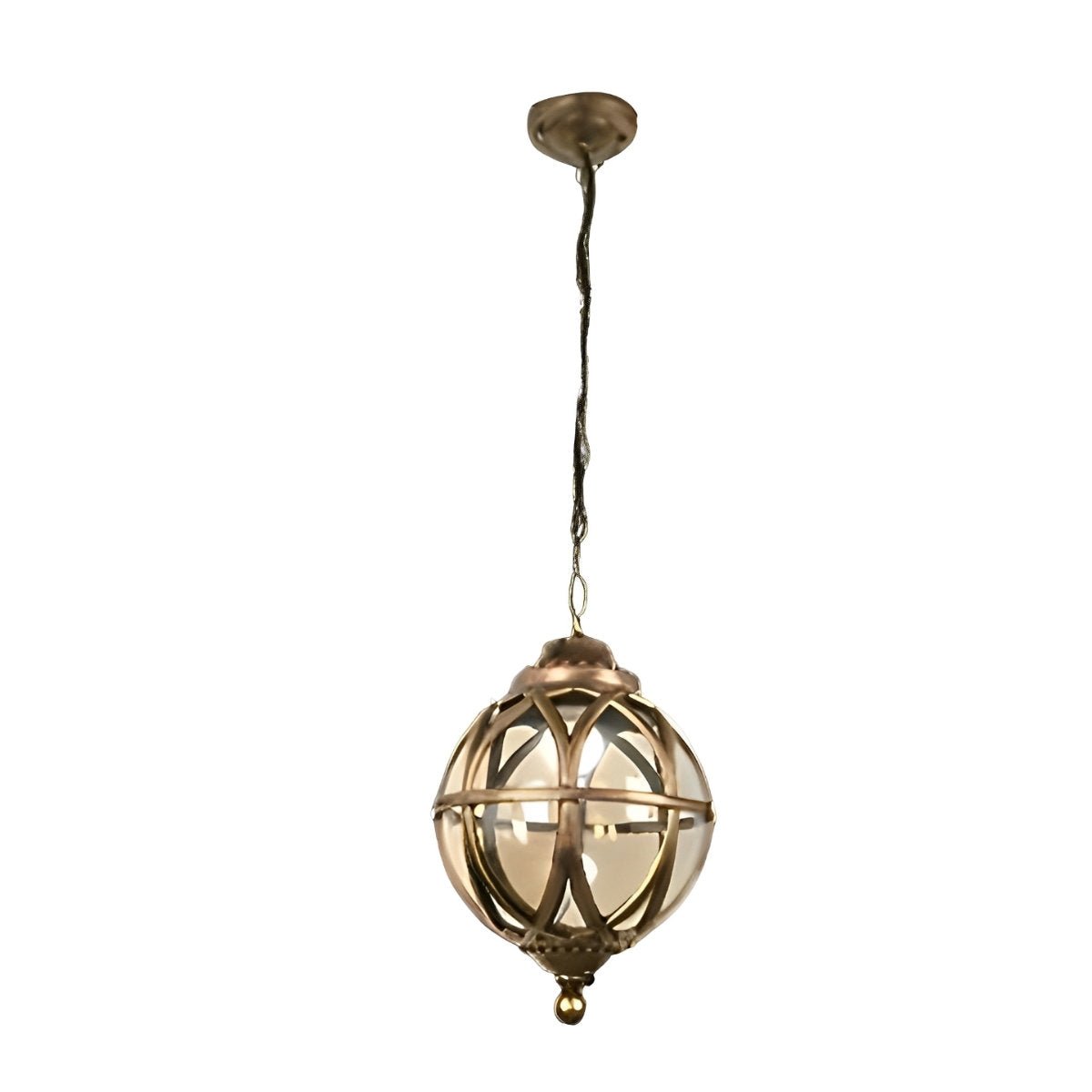 Venkovní závěsná lampa z černého hliníku s paticí E27, retro kulatá lucerna pro verandu