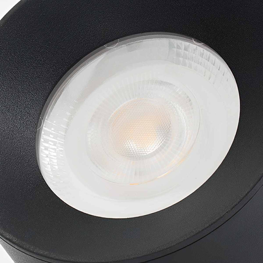 Aluminum Outdoor LED Wall Spotlight, Black, 360 Degree Rotatable, IP65, Surface Mounted