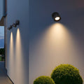 Aluminum Outdoor LED Wall Spotlight, Black, 360 Degree Rotatable, IP65, Surface Mounted