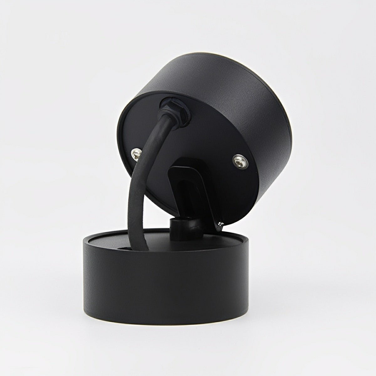 Aluminum Outdoor LED Wall Spotlight, Black, 360 Degree Rotatable, IP65, Surface Mounted