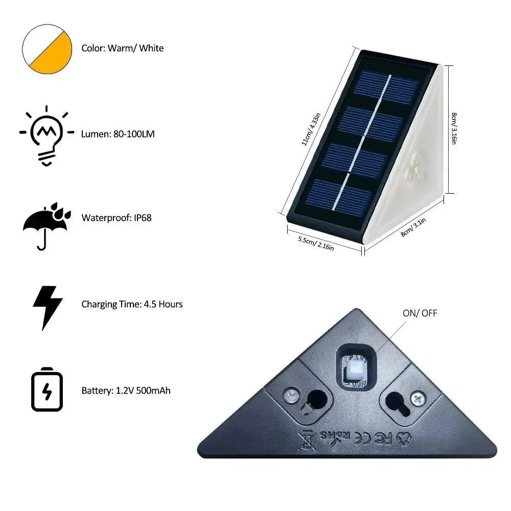 WaySafe Solar Path Lights For Garden Walkways And Steps