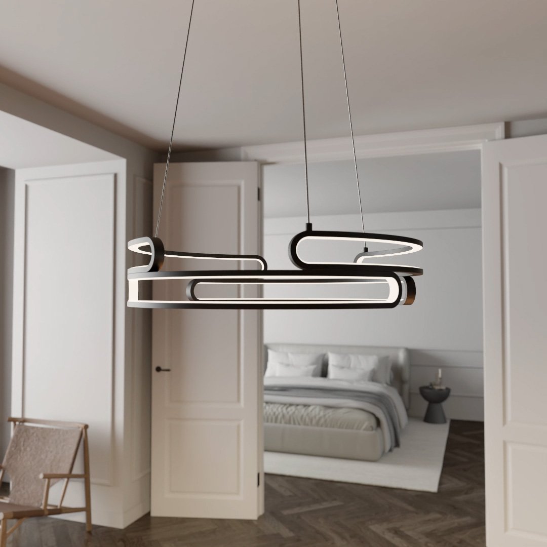 Solaro Industrial Pendant Light With 2700K LED In Metal Finish