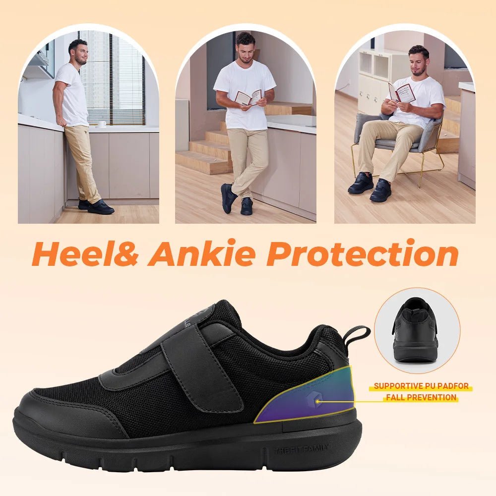 WIDEMED Men's Extra Wide Footwear For Sensitive Feet Comfort Fit