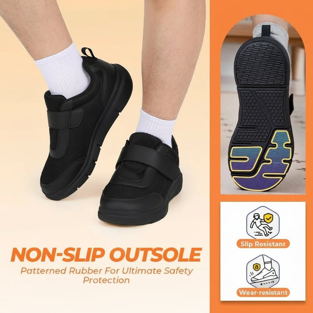 WIDEMED Men's Extra Wide Footwear For Sensitive Feet Comfort Fit
