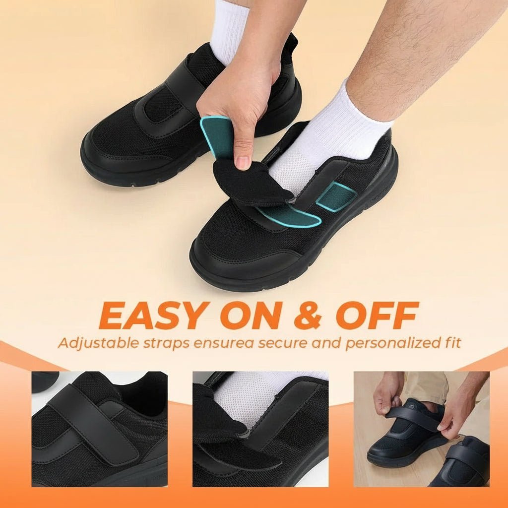 WIDEMED Men's Extra Wide Footwear For Sensitive Feet Comfort Fit