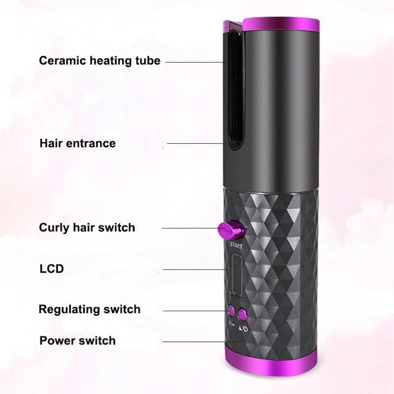 Cordless Hair Wand For Lasting Curls Anywhere On The Go