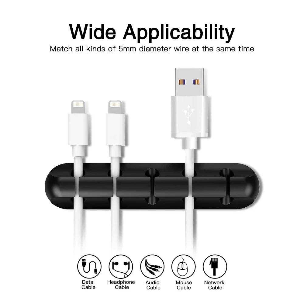 WIRENEST Silicone Cable Organizer For Desk Setup And Cable Management