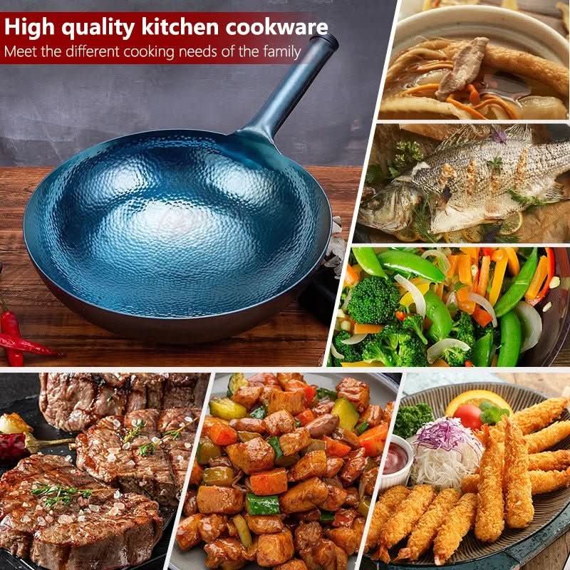 WokCraft Classic Iron Wok Uncoated Durable Cookware