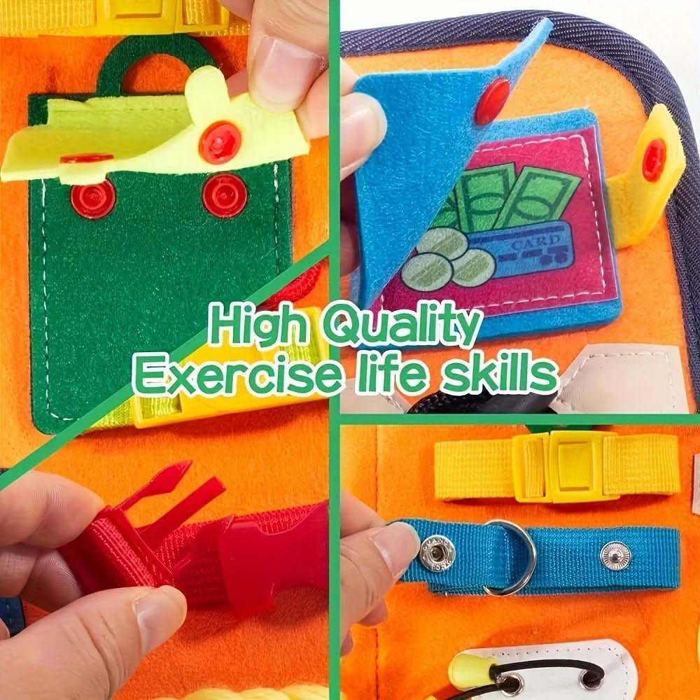 WonderTots Color Discovery Book For Early Learners Age Range 2 Through 5 With Felt Storage