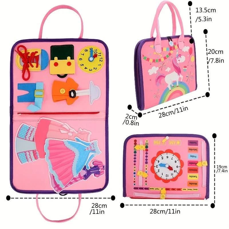 WonderTots Color Discovery Book For Early Learners Age Range 2 Through 5 With Felt Storage
