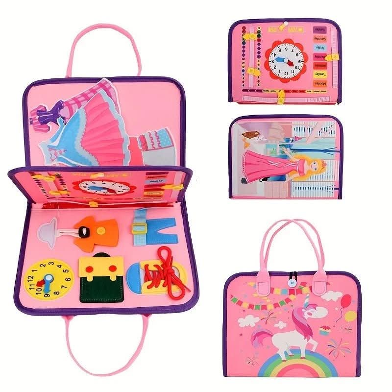 WonderTots Color Discovery Book For Early Learners Age Range 2 Through 5 With Felt Storage