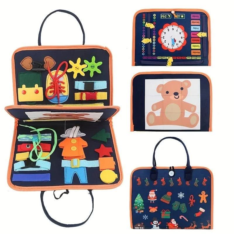 WonderTots Color Discovery Book For Early Learners Age Range 2 Through 5 With Felt Storage