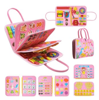 WonderTots Color Discovery Book For Early Learners Age Range 2 Through 5 With Felt Storage