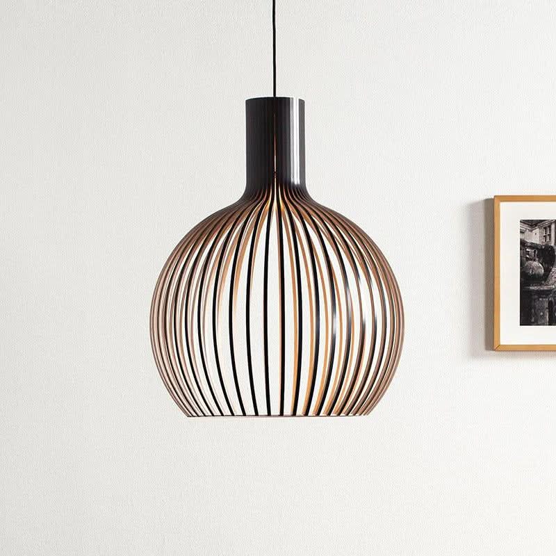 Woodart Handcrafted Wooden Pendant Lamp Delivers Warm Glow