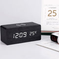 Sleek Wooden Alarm Clock With Built-In Wireless Pad For Your Nightstand