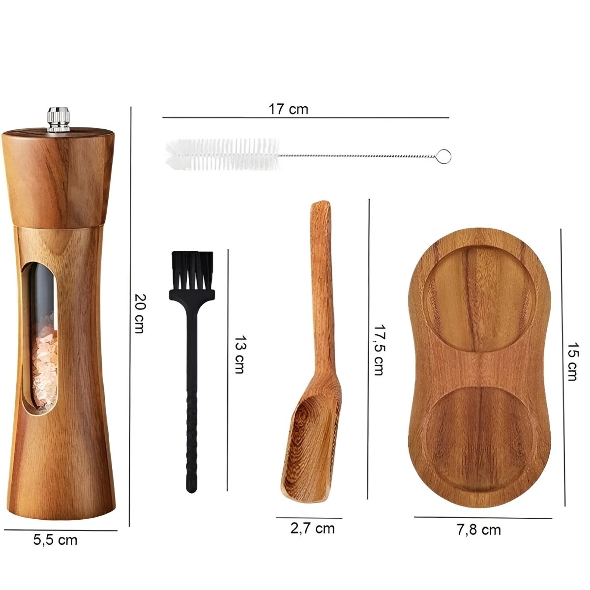 Woodgrind Adjustable Salt Mills Pepper Mills For Tabletop Use