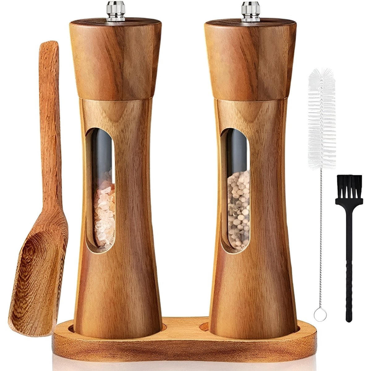 Woodgrind Adjustable Salt Mills Pepper Mills For Tabletop Use