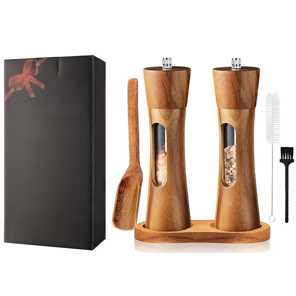 Woodgrind Adjustable Salt Mills Pepper Mills For Tabletop Use