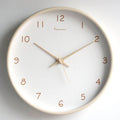 WOODHAVEN 10-Inch Wall Clock Built From Solid Wood, Quiet Analog