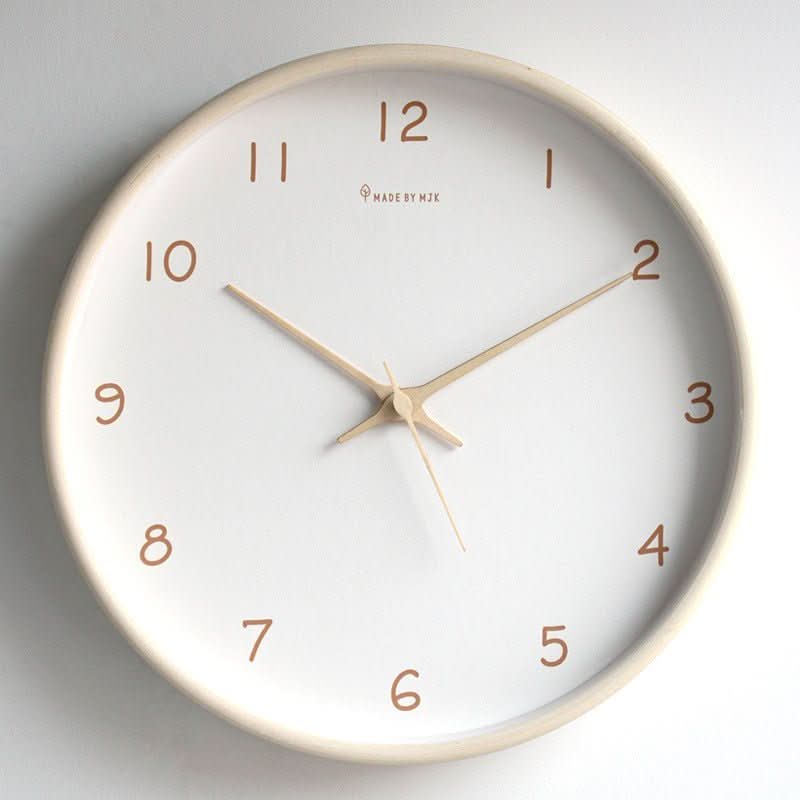 WOODHAVEN 10-Inch Wall Clock Built From Solid Wood, Quiet Analog