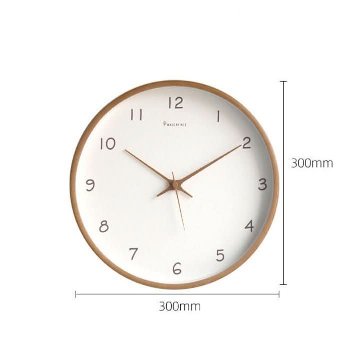 WOODHAVEN 10-Inch Wall Clock Built From Solid Wood, Quiet Analog