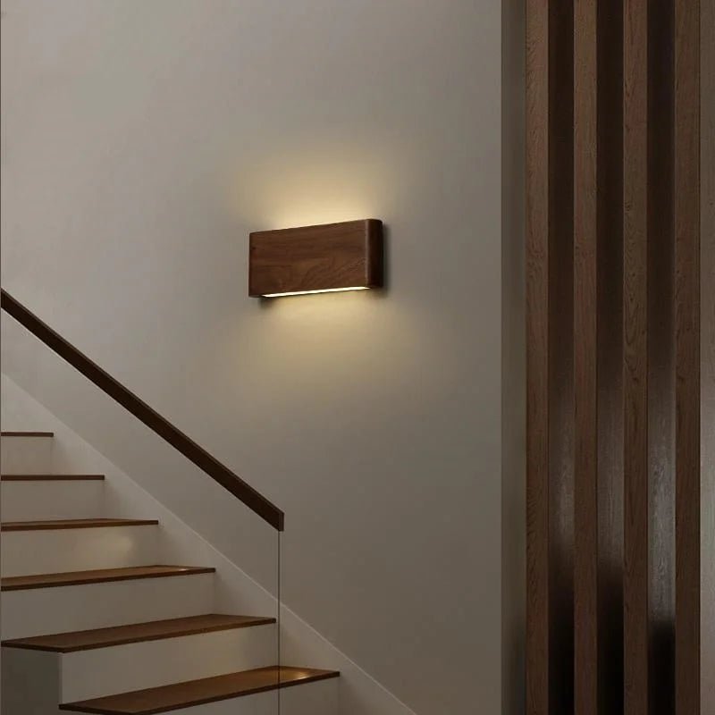 WoodLux LED Wooden Wall Fixture With Three Color Temperatures